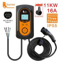 전기차충전기 전기차충전케이블 가정용 전기차 충전기 Feyree-EV 충전기 11KW 16A 3 상 EVSE 월박스 자동차, 03 16A 11KW 3 Phase_01 Type2