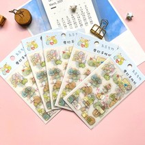 2023년다이어리 토끼다이어리 23년다이어리 스케줄러 20 대/몫 Kawaii 일본 애니메이션 악마 슬레이어 Sumikko Gurashi PVC 스티커 일기 편지지 Diy, 02 02