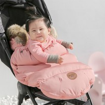 브랜드없음 디어레스트 베이비 유모차 풋머프/슬리핑백, 1개, 핑크