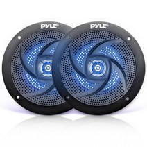 우물 Pyle 마린 스피커 - LED 조명 180와트 전력 및 로우 프로파일 슬림 스타일이 포함된 5.25인치 2웨이 방수 내후성 야외 오디오 스테레오 사운드 시스템 1쌍 PLM, 5.25 _Speakers
