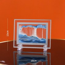 샌드아트 모래시계 3D 유리 탁상용 집들이 모래멍, A-블루S