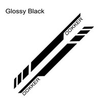 Renault dacia dokker camper van side door stripes 스포츠 라인 그래픽 비닐 데칼 튜닝 액세서리 용 2 개몫 자동차 스티커, 글로시 블랙