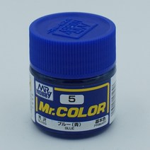 군제 Mr 하비 005 블루유광 10ml 락카도료, 블루