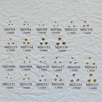 네일파츠 네일스톤약. 100 개/가방 금속 스터드 라운드 미니 네일 아트 메탈 3D Charms, 21 MD1656