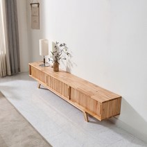 퍼플뉴퍼니처 포레 1600 2000 참죽나무 원목 거실장 85인치 티비 다이 서랍장, 1600거실장