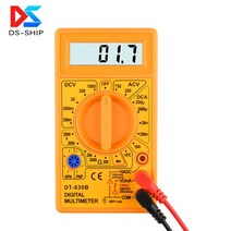 LCD 디지털 멀티 미터 DT-830B 전기 전압계 전류계 옴 테스터 AC/DC 750/1000V 전압, [02] Yellow, 02 Yellow