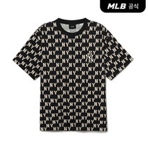 MLB 클래식 모노그램 전판패턴 반팔 티셔츠 NY (Black) 205004