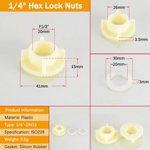황동 육각 잠금 너트 파이프 피팅 플랜지 1/8 "1/4" 3/8 3/4 1.2 "BSP 암나사 생크 캡, 13 1I2 Inch 2 Gasket