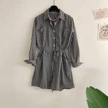 허니제이 / 퓨티 카라 스트라이프 스트링 점프슈트(2color)