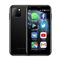 홍미노트 샤오미 라이카SOYES XS11 안드로이드 미니 스마트폰 3D 유리 듀얼 심 1GB RAM 8GB 쿼드 코어, 04 Add 16G TF Card, 02 Black