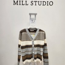 [홈플러스몰 밀스튜디오] mill studio 홈플러스몰01 니트가디건 브이넥줄무늬가디건