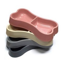 소형견용 물세척 가능 쌍식기 2개 먹기편한 급식 넉넉한 논슬립 밥그릇 펫, 다크그레이