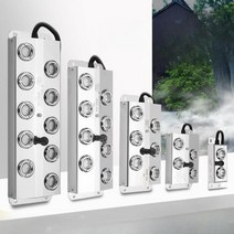 안개 발생기 포그 머신 연기 분수 조경 실내 연못 정원 수족관, 2 헤드 분무보드 + 방수 전원 공급 장치