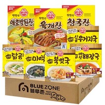 블루존 오뚜기 간편 즉석국 8종세트 (미역국+우거지+닭곰탕+북어국+버섯+육개장+청국장+애호박), 1세트