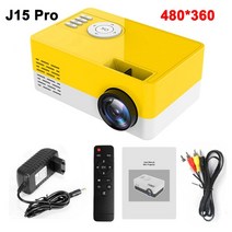 Salange 미니 프로젝터 J15 Pro 480*360 픽셀 지원 1080P HDMI USB 비머 홈 미디어 플레이어 키즈 선물 PK YG300, J15 Pro Y, AU 플러그