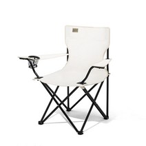 탄씨엔쯔 옥스포드 원단 스틸 튜브 캠핑의자, 1개, 베이지