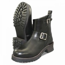 발렛 잼 남성 바이크 숏 부츠 천연가죽 엔지니어부츠 남자 워커화 일본, 255, 블랙