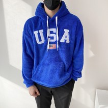 피노치 부드러운 뽀글이 양털 후드 티셔츠