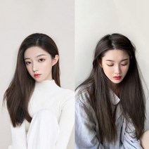 긴생머리 똑딱이 보충용 헤어피스 3피스 45cm+60cm세트, 1세트, 네츄럴블랙