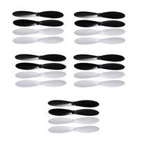 20pcs hubsan h107l h107c h107d 프로펠러 예비 블레이드 메인 소품 f-cloud fc101 프로펠러 rc quadcopter 55mm 프로펠러, 흑인과 백인