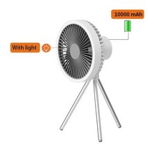 캠핑타프팬 휴대용 충전식 다기능 미니 usb 야외 천장 led 라이트 삼각대 스탠드 데스크탑, 흰색 10000mAh, 10000mAh no light-w