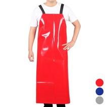 방수 앞치마 수산시장 물청소 김장 업소용 주방 AV87, AV87 흰색