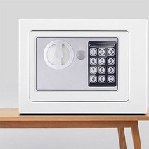 조화e 옷장 벽 등 고정가능 스마트금고 가정용금고 캐쉬박스, 화이트