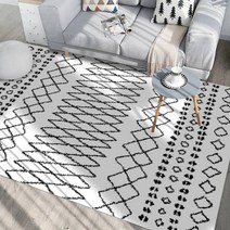 북유럽 미니 대형 사계절 러그 북유럽 거실 미끄럼 방지 카펫 모던한 미니멀리스트 침실 컴퓨터 책상 두꺼