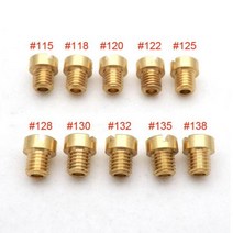 Delorto bwm Motoforce 기화기 인젝터 노즐 크기 50200 용 6mm 5mm 스레드 오토바이 메인 제트 M6 M5 키트 10 개 팩, 115-138 (M5), 115-138 (M5)