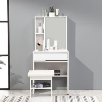 공간사이 루시 600 화장대 의자, 화이트 hc1013