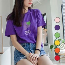 험블 험블 스윗후르츠 프린팅 여름 라운드넥 코튼 반팔티 (6227332)