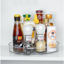 회전트레이 수납 화장품정리대 투명 정리 양념통 주방정리 고급형, 소형