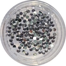 네일쎈 네일스톤파츠 아크릴 스톤 원형각 1.75mm 150pcs, 1개, 블랙다이아