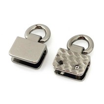 가방끈스트랩 금속 가방 측면 가장자리 걸이 버클 장식 걸쇠 DIY 가죽 공예 스트랩 벨트 핸들 어깨 액세서리 2 피스, 02 silver