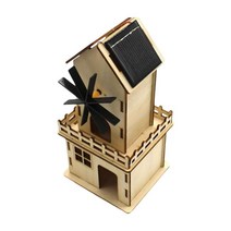 GHSHOP 태양 모델 키트 하우스 DIY 조립 키즈 보이즈, 스타일A, 목재