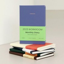 2023 업무용 다이어리 오피셜 워크룸 먼슬리 A5 날짜형 월간 25절, 그린