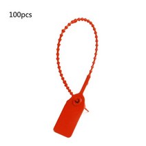 견고한 100pc 일회용 플라스틱 풀 타이트 보안 씰 간판 번호 자체 잠금 도매, 한개옵션1, 01 빨간