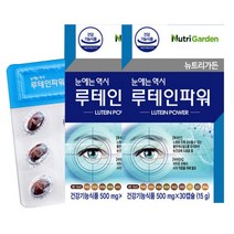 뉴트리가든 루테인 카로티노이드 눈영양제 황반 아연 셀레늄 망간 미네랄 비타민A 9종복합 마리골드꽃추출물 60캡슐