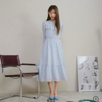 이랜드 [플라스틱아일랜드]소매스모킹 주름 원피스 PN2WO362_평촌점_평촌점