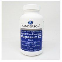 Sanderson High Absorption Organic Magnesium FX 120tabs 샌더슨 하이 어솝션 마그네슘 에프엑스 120정, 1개