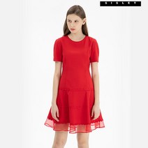 시슬리 테잎 장식 포인트 원피스SAOP16841 RD