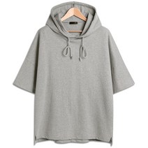 쭈리 옆트임 오버핏 후드 반팔티 (GL001)