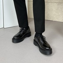 남자 7cm 키높이 통굽 가죽 더비슈즈 결혼식 정장 신발 구두