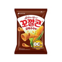 롯데 인간사료 스낵바 봉지 과자 꼬칼콘 군옥수수맛 134g 3봉 사무실다과 홈파티 1, 6개