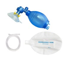방연마스크 산소 마스크 ambu 수동 라텍스 pvc resuscitator 가방 1600ml 저수지 산소 가방 자조 구조 장치, 어린이 1600ml
