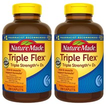 네이처메이드 트리플 플렉스 200정 1+1 Nature Made Triple Flex Triple Strength + D3 200 Caplets