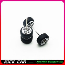 18인치 휠 자동차 고무 타이어가 있는 모델 자동차 바퀴 ABS 기본 변형 부품 차량 장난감 토미카 미니 G, 01 WTS01