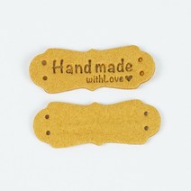 고급 귀여운 핸드메이드 스웨이드 라벨 패치 손뜨개 자수 퀼팅 양모 패브릭 목도리 모자 포인트 꾸미기 장식 선물 제작 마감 마크라메 작품 재료 옐로우 노랑, 보라