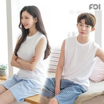 예스플러스 [포이]국산 민소매 면티 3매세트(남녀공용)