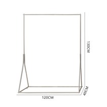 옷가게 디스플레이 스탠드 천장부터 바닥까지 내려 오는 조합 실버 옷걸이 벽에 남녀 의류 선반 나카지마 디스플레이 랙, 은색  삼각형 길이120 높이 130cm